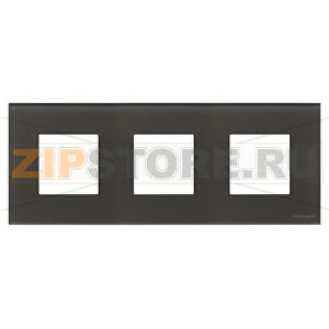 Рамка трехместная, двухмодульная, стекло графит ABB 2CLA227300N3801 