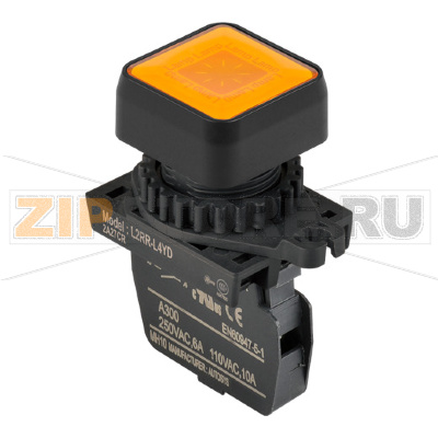 Лампа сигнальная, Ø отверстия: 22/25 мм Autonics L2RR-L4YLM 