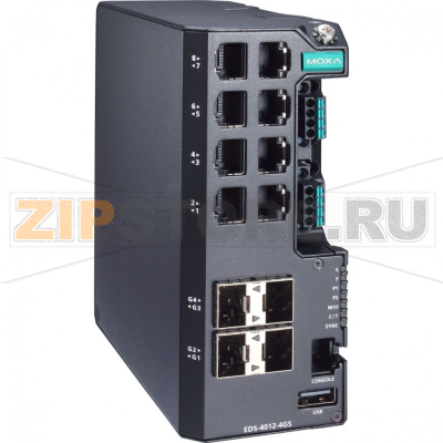 Коммутатор MOXA EDS-4012-4GS-LV 