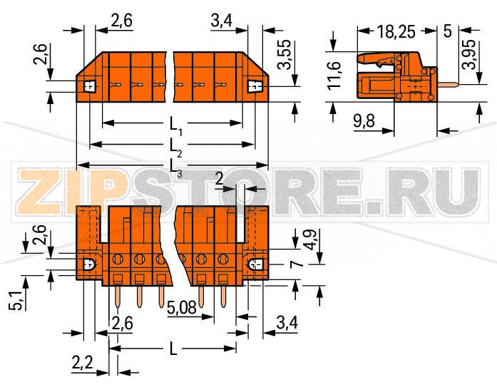 MCS MIDI Classic Розетка под пайку THT; 0.6 x 1.0 mm solder pin; прямые; Проходной фланец; Шаг контактов 5,08 мм; 18-пол.; оранжевые Wago 232-178/047-000 Встроенные тестовые порты для тестовых штекеров O 2 ммДля соединений "провод-провод" и "плата-провод"Выходы под печатные платы с защитой от касанияЛегко идентифицируемые входы и выходы печатной платыВозможны варианты кодировки...