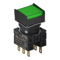 Выключатель кнопочный, Ø отверстия: 16 мм Autonics S16PRS-H2G2C