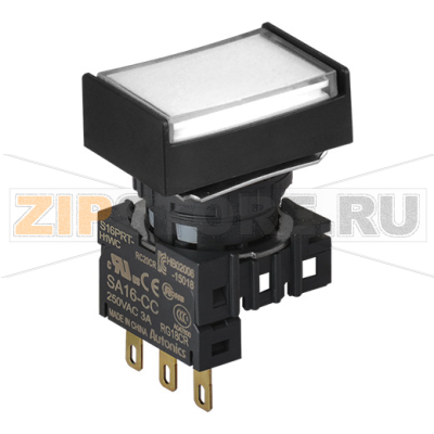 Выключатель кнопочный, Ø отверстия: 16 мм Autonics S16PRT-H1WC 