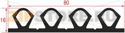 УПЛОТНИТЕЛЬ G502 - РЕЙКА 4000 ММ 