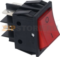 ВЫКЛЮЧАТЕЛЬ ДВУХПОЛЮСНОЙ КРАСНЫЙ 16A 250V