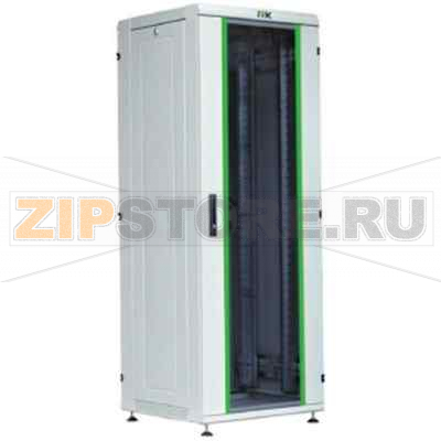ITK Шкаф сетевой 19&quot; LINEA N 18U 600х600 мм стеклянная передняя дверь серый 
