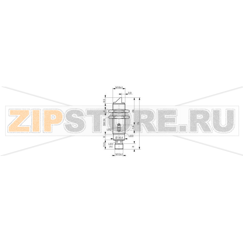 Датчик лазерный 10-36 В/DC Contrinex LTS-1180W-103 