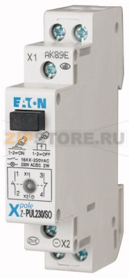 Кнопка, 1НО+1НЗ, светодиод 230В Eaton Z-PUL230/SO 