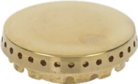BURNER CAP PERFORATED BRASS POLISHED