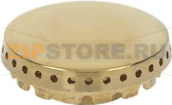 BURNER CAP PERFORATED BRASS POLISHED 