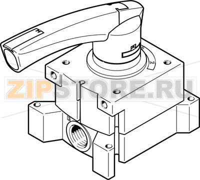 Распределитель с ручным управлением Festo VHER-P-H-B43C-G14 