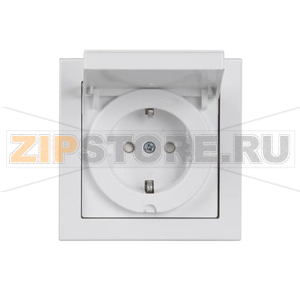 Розетка с заземлением 16 А, 250 В, IP44, белая ABB 2TKA000698G1 