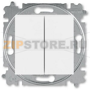 Переключатель и кнопка с перекидным контактом, белый ABB 2CHH595345A6003 