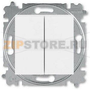 Переключатель и кнопка с перекидным контактом, белый ABB 2CHH595345A6003 