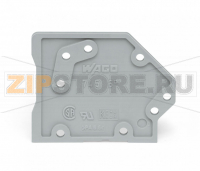 End plate; snap-fit type; 1.6 mm thick; gray Wago 745-300