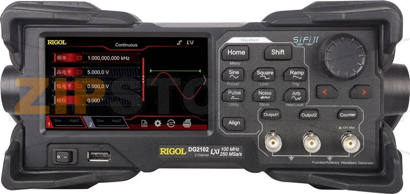 Генератор сигналов 0.000001 Гц-100 МГц Rigol DG2102 