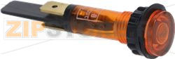 INDICATOR LIGHT ORANGE 13.5MM 230V 