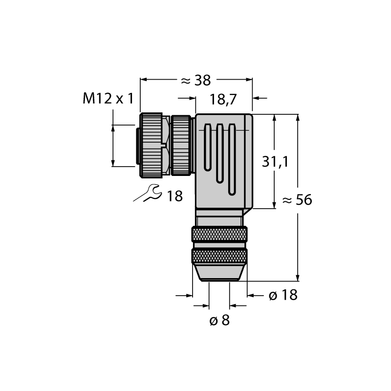 Разъем разборный Turck BMWS8251-0/9 