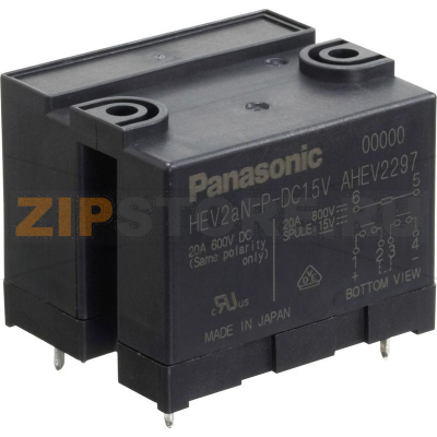 Реле электромагнитное 12 В/DC, 20 А, 1 шт Panasonic HEV2AN-P-DC12V 