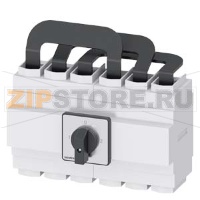 ПЕРЕКЛЮЧАТЕЛЬ 3-ПОЛЮСА FRONT MOUNTING FOUR-HOLE MOUNTING BLACK KNOB, NOT LOCKABLE IU=250A,P/AC-23A AT 400V=132KW Siemens 3LD2405-7UK01