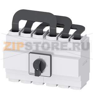 ПЕРЕКЛЮЧАТЕЛЬ 3-ПОЛЮСА FRONT MOUNTING FOUR-HOLE MOUNTING BLACK KNOB, NOT LOCKABLE IU=250A,P/AC-23A AT 400V=132KW Siemens 3LD2405-7UK01 