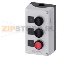 ПОСТ УПРАВЛЕНИЯ, 22MM, С КРУГЛЫМИ ВЫРЕЗАМИ, МАТЕРИАЛ КОРПУСА - ПЛАСТИК, КРЫШКА КОРПУСА - СЕРАЯ, 3 КОМАНДНЫХ ТОЧКИ, ПЛАСТИК, C=КНОПКА ЧЁРНАЯ, МАРКИРОВКА:II, 1НО, ВИНТОВЫЕ КЛЕММЫ, B=PUSHBUTTON BLACK, МАРКИРОВКА I, 1NO, ВИНТОВЫЕ КЛЕММЫ, A=КНОПКА КРАСНАЯ, LAB