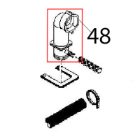 Exhaust union, complete Angelo Po FM611E1