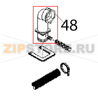 Exhaust union, complete Angelo Po FM611E1 Exhaust union, complete Angelo Po FM611E1Запчасть на деталировке под номером: 48