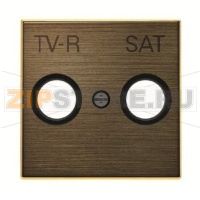 Накладка для TV-R-SAT розетки, античная латунь ABB 2CLA855010A1201