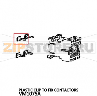 Plastic clip to fix contactors Unox XVC 705E Plastic clip to fix contactors Unox XVC 705EЗапчасть на деталировке под номером: 154Название запчасти на английском языке: Plastic clip to fix contactors Unox XVC 705E