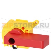 Supplementary handle for door mounted rotary operating mechanism, Red/yellow, up to 150A, Аксессуар для molded case switch 3LD5 UL Siemens 3LD9247-3C