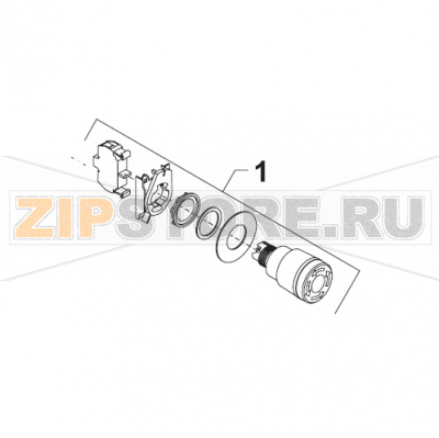 Выключатель аварийный Bear Varimixer RN20 VL-2                                                                                      Кнопка аварийной остановки Bear Varimixer RN20 VL-2Запчасть на сборочном чертеже под номером: 1Название запчасти на датском&nbsp;языке: Emergency Stop Compl. Bear Varimixer RN20 VL-2