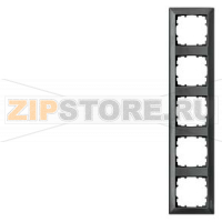 DELTA LINE  ЧЕРНЫЙ МЕТАЛЛИК РАМКА 5-МЕСТНАЯ 364X80MM Siemens 5TG2555-6