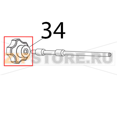 Manopola tir. par. M6, 5L nero Sirman Mirra 300 Y09 Manopola tir. par. M6, 5L nero Sirman Mirra 300 Y09Запчасть на деталировке под номером: 34