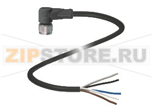 Кабель датчика-исполнительного устройства Female connector V15-W-BK15M-PUR-U/0,75 Pepperl+Fuchs Описание оборудованияFemale cordset, M12, 5-pin, PUR cable