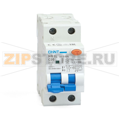 Дифавтомат 20 А, 30 мА, 6 кА Chint NB1L 