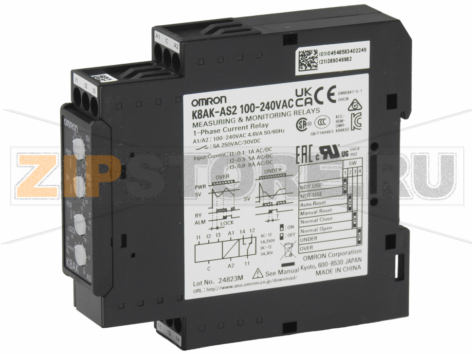 Реле контрольно-измерительное Omron K8AK-AS2 100-240VAC 