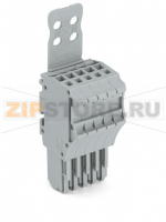 1-проводниковая розетка; Пластина разгрузки натяжения; 1,5; 5-пол.; 1,50 mm; серые Wago 2020-105/133-000