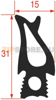 УПЛОТНИТЕЛЬ ДВЕРИ ПЕЧИ 500X470 MM 