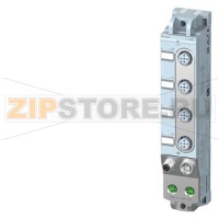 SIMATIC ET 200AL, станция распределённой периферии AQ 4xU/I, 4xM12, степень защиты IP67 Siemens 6ES7145-5ND00-0BA0