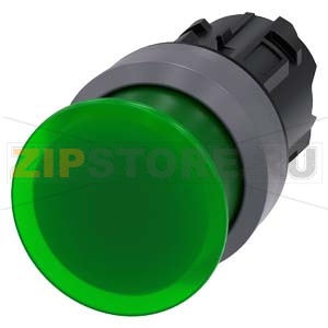 АКТУАТОР ГРИБОВИДНОЙ КНОПКИ С ВОЗМОЖНОСТЬЮ ПОДСВЕТКИ, 22MM, КРУГЛ., ПЛАСТИК С МЕТАЛЛИЧЕСКИМ ФРОНТАЛЬНЫМ КОЛЬЦОМ, КНОПКА ЗЕЛЁНАЯ, 30MM, БЕЗ ФИКСАЦИИ, С ГРАВИРОВКОЙ ЛАЗЕРОМ, ВЕРХНИЙ РЕГИСТР Siemens 3SU1031-1AD40-0AA0-Z&amp;nbsp;Y11 