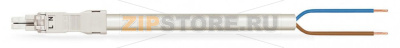 pre-assembled connecting cable; Eca; Socket/open-ended; 2-pole; Cod. A; H05VV-F 2 x 1.5 mm; 7 m; 1,50 mm; white Wago 891-8992/106-702 Protected against mismating and maintenance-freeLow profile with 4.4 mm pole spacing...