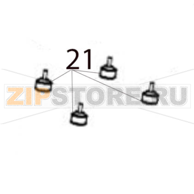Rubber feet Hurakan HKN-IMC30 Rubber feet Hurakan HKN-IMC30Запчасть на деталировке под номером: 21