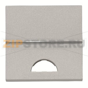 Клавиша одноклавишного двухмодульного выключателя/переключателя/кнопки с окном для шильдика с символом, серебристая ABB 2CLA220190N1301 