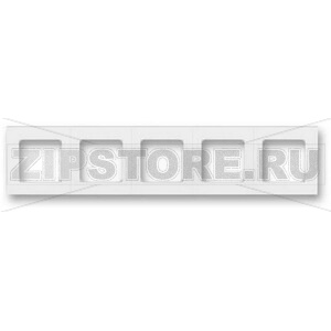 Рамка пятиместная, белый/ледяной ABB 2CHH015050A6001 