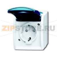 Розетка 16 А, 250 В, IP44, монтаж: открытый, серая/сине-зелёная ABB 2CKA002083A0842