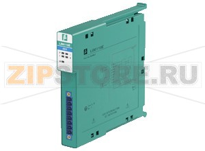 Компонент цифрового выхода Digital Output with Shutdown Input LB6116E Pepperl+Fuchs SupplyConnectionbackplane busRated voltageUse only in connection with the power supplies LB9***Power dissipation2 WPower consumption3 WInternal busConnectionbackplane busInterfacemanufacturer-specific bus to standard com unitDigital outputNumber of channels2Suitable field devicesField deviceSolenoid ValveField device [2]audible alarmField device [3]visual alarmConnectionchannel I: 1+, 4/5/6/8- channel II: 7+, 4/5/6/8-Current limit40 mA both channels parallel 80 mAInternal resistor258 &Omega , both channels parallel 129 &OmegaOpen loop voltage23 V , both channels parallel 23 VLine fault detectioncan be switched on/off for each channel via configuration tool also when turned off (every 2.5 s the valve is turned on for 2 ms)Short-circuit< 50 &OmegaOpen-circuit> 10 k&OmegaResponse time10 ms (depending on bus cycle time)Watchdogwithin 0.5 s the device goes in safe state, e.g. after loss of communicationIndicators/settingsLED indicatorPower LED (P) green: supply Diagnostic LED (I) red: module fault , red flashing: communication error , white: fixed parameter set (parameters from com unit are ignored) , white flashing: requests parameters from com unit Status LED (1, 2) red: line fault (lead breakage or short circuit) , yellow: state of digital I/O (0/1) Mode LED (M) white: Parallel operation of outputsDirective conformityElectromagnetic compatibilityDirective 2014/30/EUEN 61326-1ConformityElectromagnetic compatibilityNE 21Degree of protectionIEC 60529Ambient conditionsAmbient temperature-20 ... 60 °C (-4 ... 140 °F)Storage temperature-25 ... 85 °C (-13 ... 185 °F)Shock resistanceshock type I, shock duration 11 ms, shock amplitude 15 g, number of shocks 18Vibration resistancefrequency range 10 ... 150 Hz transition frequency: 57.56 Hz, amplitude/acceleration &plusmn 0.075 mm/1 g 10 cyclesfrequency range 5 ... 100 Hz transition frequency: 13.2 Hz amplitude/acceleration &plusmn 1 mm/0.7 g 90 minutes at each resonanceDamaging gasdesigned for operation in environmental conditions acc. to ISA-S71.04-1985, severity level G3Mechanical specificationsDegree of protectionIP20 when mounted on backplaneConnectionremovable front connector with screw flange (accessory)wiring connection via spring terminals (0.14&nbsp...&nbsp1.5&nbspmm2) or screw terminals (0.08&nbsp...&nbsp1.5&nbspmm2)Massapprox. 150 gDimensions16 x 100 x 102 mm (0.63 x 3.9 x 4 inch)Data for application in connection with hazardous areasEU-Type Examination CertificateEXA 16 ATEX 0025XMarking II 3(1) G Ex nA [ia Ga] IIC T4 Gc II (1) D [Ex ia Da] IIICI (M1) [Ex ia Ma] IOutputVoltage24.2 VCurrent108 mAPower654 mWInternal capacitance12 nFInternal inductance0 mHOutput (both channels parallel)Voltage24.2 VCurrent216 mAPower1307 mWInternal capacitance24 nFInternal inductance0 mHGalvanic isolationOutput/power supply, internal bussafe electrical isolation acc. to EN 60079-11, voltage peak value 375 VDirective conformityDirective 2014/34/EUEN 60079-0:2009 EN 60079-11:2007 EN 60079-15:2010 EN 61241-11:2006International approvalsATEX approvalEXA 16 ATEX 0025X