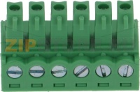 TERMINAL BLOCK 6-POLES PITCH 3.81