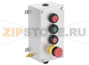 Модуль управления Control Unit Ex e, Stainless Steel, 4 Functions LCS4.LRLX.PGMX.PRMX.ERMX.B.1 Pepperl+Fuchs Electrical specificationsOperating voltage250 V max.Operating current16 A max.Terminal capacity2.5 mm2FunctionLED indicatorColorredRated operating voltage20 ... 250 V ACFunction 2pushbuttonColorgreenContact configuration1x NO / 1x NCUsage categoryAC12 - 12 ... 250 V AC - 16 AAC15 - 12 ... 250 V AC - 10 ADC13 - 12 ... 110 V DC - 1 ADC13 - 12 ... 24 V DC - 1ANumber of poles2LabelingIFunction 3pushbuttonColorredContact configuration1x NO / 1x NCUsage categoryAC12 - 12 ... 250 V AC - 16 AAC15 - 12 ... 250 V AC - 10 ADC13 - 12 ... 110 V DC - 1 ADC13 - 12 ... 24 V DC - 1ANumber of poles2LabelingOFunction 4mushroom buttonColorredContact configuration1x NO / 1x NCUsage categoryAC12 - 12 ... 250 V AC - 16 AAC15 - 12 ... 250 V AC - 10 ADC13 - 12 ... 110 V DC - 1 ADC13 - 12 ... 24 V DC - 1ANumber of poles2Operator actionlatching , pull to releaseLabelingEMERGENCY STOP / NOT AUSMechanical specificationsHeight220 mm (A)Width116 mm (B)Depth85.5 mm (C)External dimension126 mm with operators (C1) 92.2 mm with screws (C2) 145 mm with mounting brackets (K)Fixing holes distance, height161 mm (G)Fixing holes distance, width130 mm (H)Enclosure coverfully detachableCover fixingM6 stainless steel hexagon head screwsFixing holes diameter6.1 mm (J)Degree of protectionIP66Cable entryNumber of cable entries1 x M20 in face A fitted with polyamide Ex e stopping plug1x M20 in face B fitted with polyamide Ex e cable glandDefined entry areaface A and face BMaterialEnclosure1.5 mm 316L, (1.4404) stainless steelFinishelectropolishedSealone piece closed cell neopreneMass4 kgMountingmouting brackets with 6.1 mm screw holesGroundingM6 internal/external brass grounding boltAmbient conditionsAmbient temperature-40 ... 55 °C (-40 ... 131 °F) @ T4 -40 ... 40 °C (-40 ... 104 °F) @ T6 Data for application in connection with hazardous areasEU-Type Examination CertificateSIRA 13ATEX3059XMarking II 2 GD Ex de IIC T6 Gb, Ex tb IIIC T80°C Db Ex de IIC T4 Gb, Ex tb IIIC T130°C DbInternational approvalsIECEx approvalIECEx SIR 13.0021EAC approvalTC RU C-DE.GB06.B.00567ConformityDegree of protectionEN 60529General informationSupplementary informationEC-Type Examination Certificate, Statement of Conformity, Declaration of Conformity, Attestation of Conformity and instructions have to be observed where applicable. For information see www.pepperl-fuchs.com.AccessoriesOptional accessoriesEngraved traffolyte tag labelEngraved AISI 316L stainless steel tag labelColor in-fill stainless steel tag label