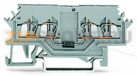 Component terminal block; 4-conductor; with diode 1N4007; anode, left side; for DIN-rail 35 x 15 and 35 x 7.5; 1.5 mm; CAGE CLAMP®; 1,50 mm; gray Wago 279-623/281-410