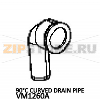 90°C curved drain pipe Unox XB 695 